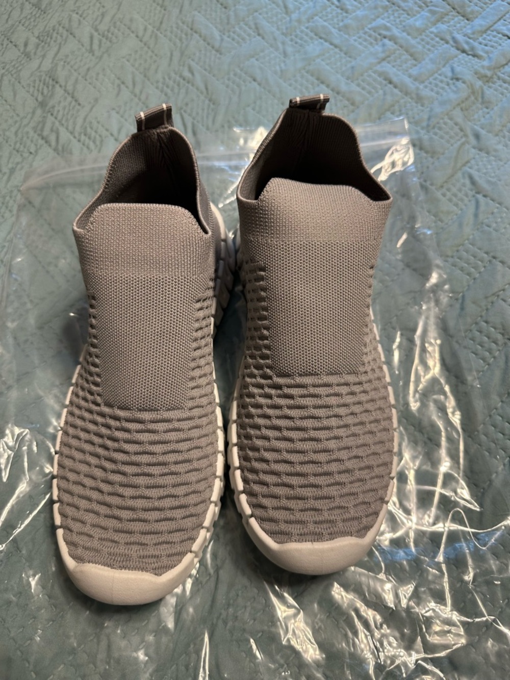 Danskin Gray Knit Slip-On Sneakers